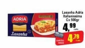 Higa's Supermercado Lasanha Adria Italianissima cx 500g oferta