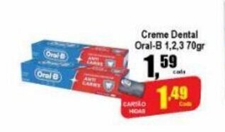 Higa's Supermercado Creme Dental Oral-B 123 70g oferta