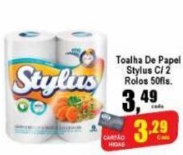 Higa's Supermercado Toalha de Papel Stylus c/2 rolos 50 folhas oferta