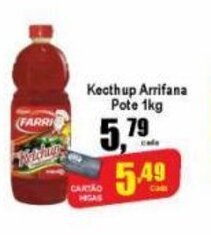 Higa's Supermercado Ketchup Arrifana pote 1kg oferta