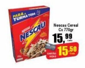 Higa's Supermercado Nescau Cereal Cx 770g oferta