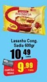 Higa's Supermercado Lasanha Cong. Sadia 600g oferta