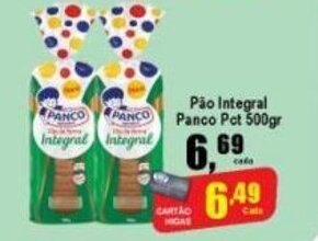 Higa's Supermercado Pao Integral Panco pct 500g oferta