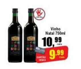 Higa's Supermercado Vinho Natal 750ml oferta