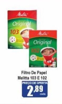 Higa's Supermercado Filtro de Papel melitta 103 e 102 oferta
