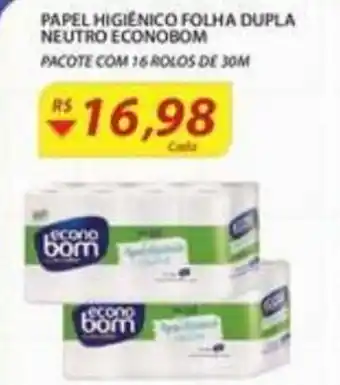 Assaí Atacadista Papel Higiénico Folha Dupla Neutro Econobom 30m oferta