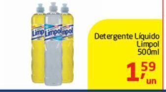 Tenda Atacado Detergente líquido limpol 500ml oferta