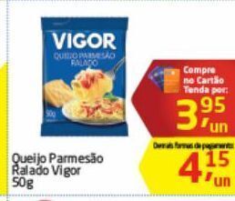 Tenda Atacado Queijo parmesâo ralado vigor 50g oferta