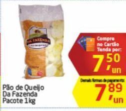 Tenda Atacado Pão de queijo da fazenda 1kg oferta