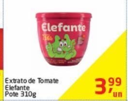 Tenda Atacado Extrato de tomate elefante 310g oferta