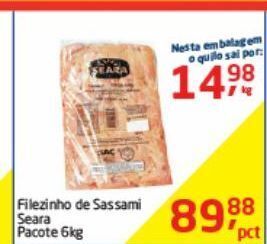 Tenda Atacado Filezinho sassami seara pacote 6kg oferta