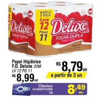 Fort Atacadista Papel Higiénico F.D Deluxe 20m oferta