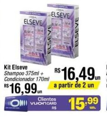 Fort Atacadista Kit Elseve Shampoo 375ml + Condicionador 170ml oferta