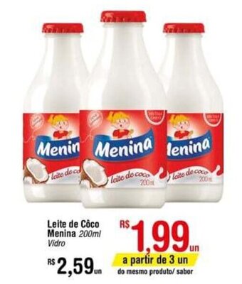 Fort Atacadista Leite de Coco Menina 200ml oferta