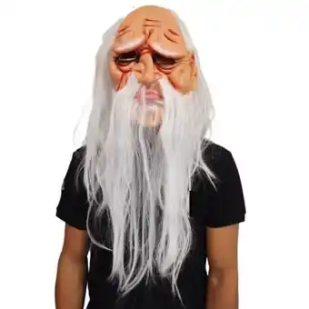 Máscara homem velho eremita - terror halloween festa susto
