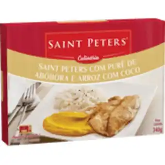 Sam's Club Filé de tilápia saint peters com purê de abóbora e arroz com coco congelado 340g oferta