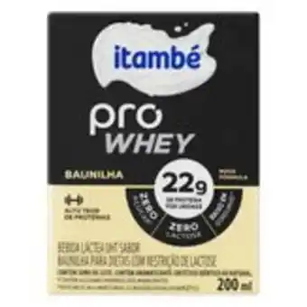 Sam's Club Bebida láctea uht baunilha zero lactose itambé pro whey caixa 200ml oferta