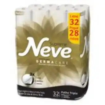 Sam's Club Papel higiênico folha tripla neutro neve pacote leve 32 pague 28 unidades oferta