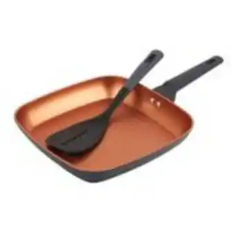 Bistequeira preta/cobre 28cm com espátula member's mark