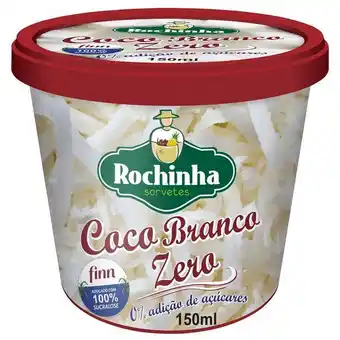 Mambo Sorvete de massa zero açúcar coco branco rochinha pote 150ml oferta