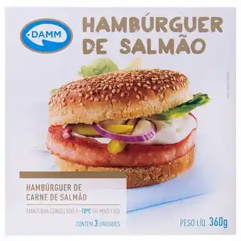 Mambo Hambúrguer de salmão congelado damm 360g oferta