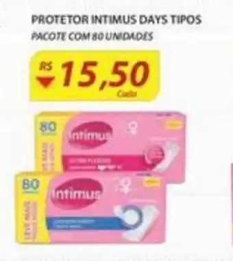 Assaí Atacadista Protetor Intimus Days tipos oferta