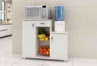 Eletrosom Fruteira diva, mdf e mdp, 02 portas, branco - notável oferta