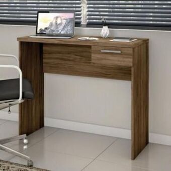 Eletrosom Mesa escrivaninha office 0,90 nogal - notável oferta