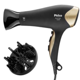 Novo Mundo Secador de cabelo gold philco, 2 velocidades, 3 temperaturas, 2000w, preto/dourado - ph3700 oferta