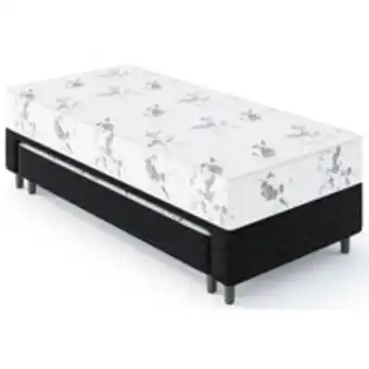 Cama box solteiro ortopédica com cama auxiliar,  88x188cm - premier duo