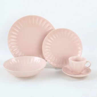 Novo Mundo Conjunto de jantar decorato, 20 peças em cerâmica, rosa - 57723/106 oferta