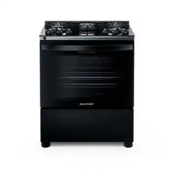 Sipolatti Fogão brastemp bfs5vce 5 bocas com mesa de vidro e turbo chama, preto oferta