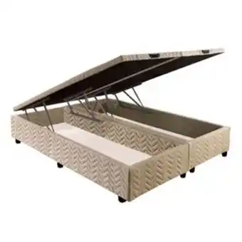 Base box baú paropas queen 158x198cm com pistão á gás