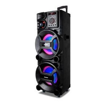 Caixa amplificada amvox aca 1501 new x 1500w rms com bluetooth, rádio fm e entradas auxiliar, tf card e usb
