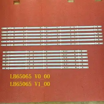 AliExpress 12 pçs/set tira retroiluminação led para lb65065 v0_00 v1 elemento tv e4sw6518rku e4st6519rku tpt650j1-qubf90.k 3b678000001e oferta