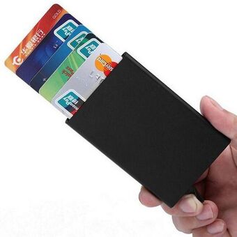 AliExpress Titular do cartão de crédito masculino fino anti proteger viagens id titular do cartão rfid carteira de metal caso porte cart oferta
