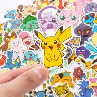Adesivos pokemon kawaii pikachu 100 peças