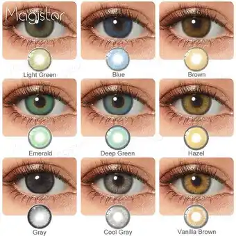 AliExpress Lentes de contato cor lentes de contato para olhos íris verde marrom colorido lente de contato para olhos beleza 2 pces cor a oferta