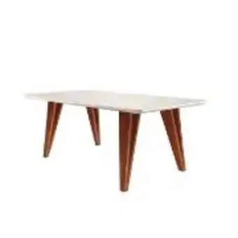 Ferreira Costa Mesa retangular 180x90cm mdf e vidro castanho premio - lj... oferta