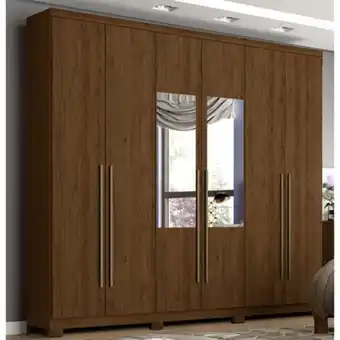 Guarda roupa 6 portas 3 gavetas jade de210 henn