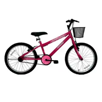 Bicicleta cairu aro 20 star girl com cesta rosa
