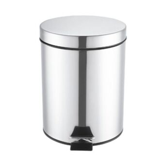 Leroy Merlin Lixeira de banheiro metal prata brilhante 5l pedal sensea oferta