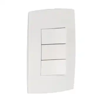 Leroy Merlin Conjunto de interruptor triplo simples branco lille lexman oferta