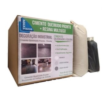 Leroy Merlin Cimento queimado pronto piso maxpisos cor cinza escuro + resina multiuso rendimento estimado 5m2/1mm oferta