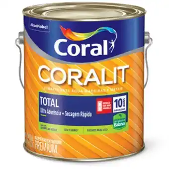 Leroy Merlin Coralit total brilhante branco permanente 3,6l oferta