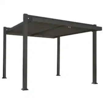 Pergolado alumínio persea cinza escuro 2,46x3,2m  naterial