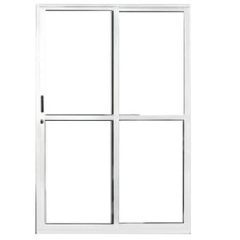 Leroy Merlin Porta de correr sacada 2 folhas 2.10 x 1.50 branca linha 25 com fechadura oferta