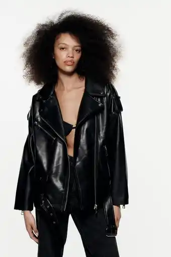 ZARA Jaqueta de poliuretano oversize oferta
