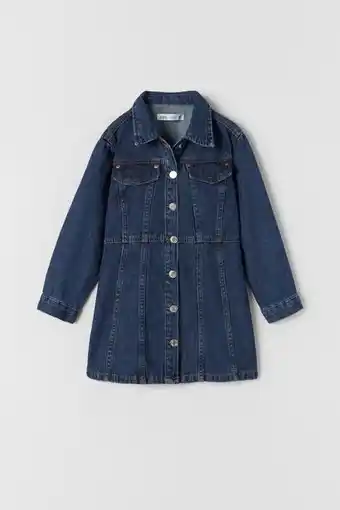 ZARA Vestido denim com pespontos oferta