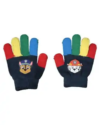 Luva infantil malha macia azul marinho 4 a 10 patrulha canina